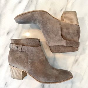 Vince Harriet Bootie in Limestone Suede